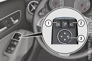 Mercedes A-Klasse > Außenspiegel einstellen - Außenspiegel - Spiegel