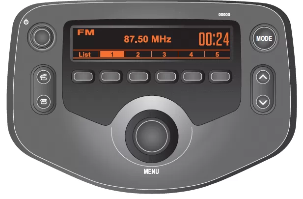 Peugeot 108. Audiosystem